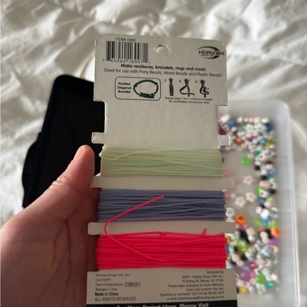 Bulk Alphabet & Shape Bead Lot with Elastic Cord - Friendship Bracelet Kit
